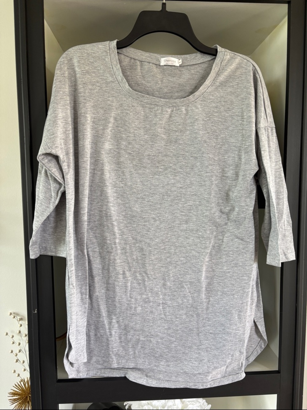 Simplicity Heather Gray Long Sleeve Scoop Neck Top by Splendid